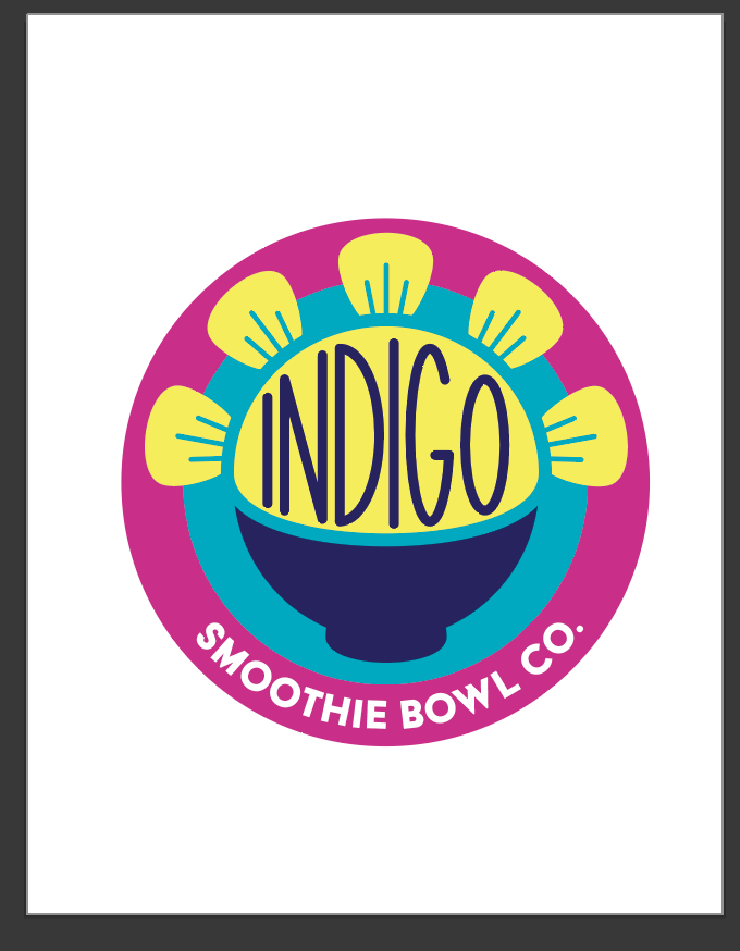 Logo design for the Indigo Smoothie Bowl Co.